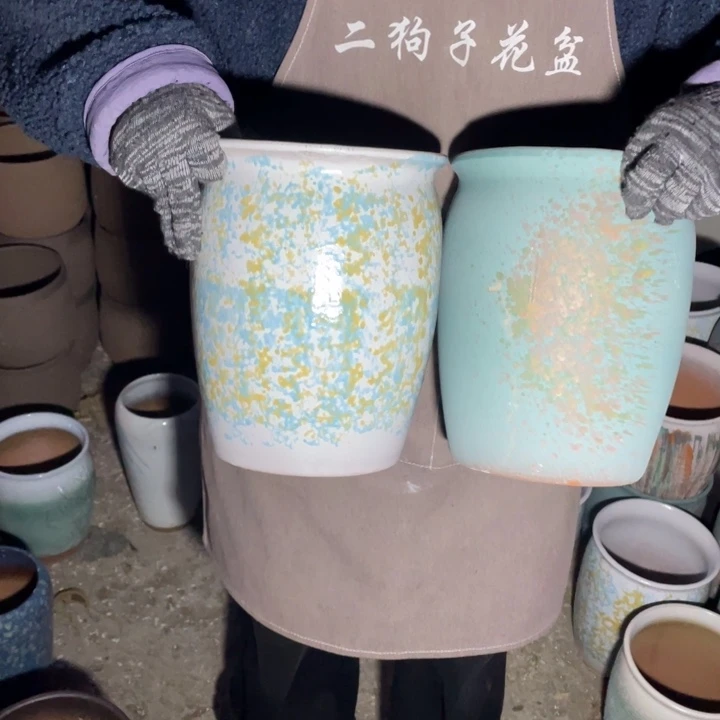 花盆紫砂口20高25瑕疵瑕疵