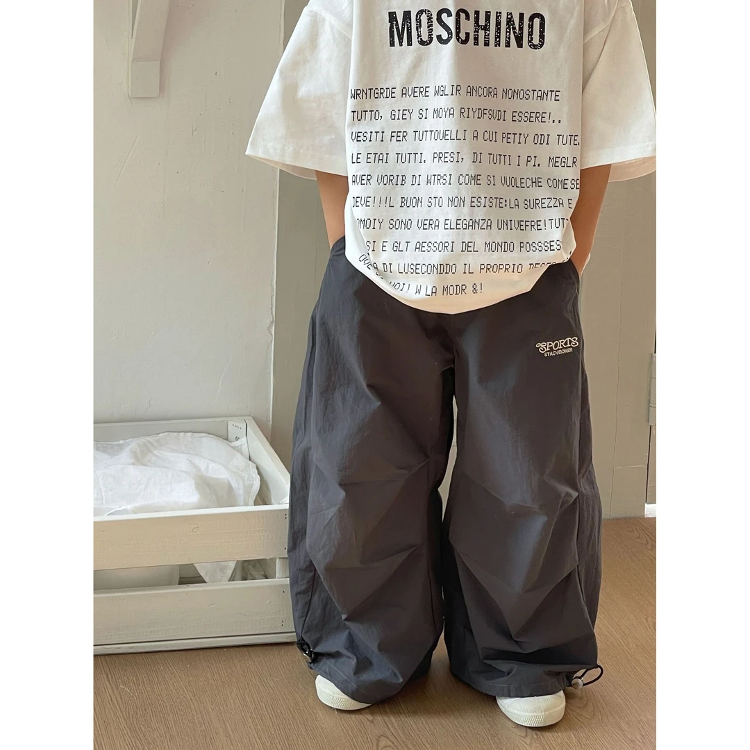 男童运动裤2025春季中小童韩版宽松休闲伞兵裤百搭防泼水速干裤潮