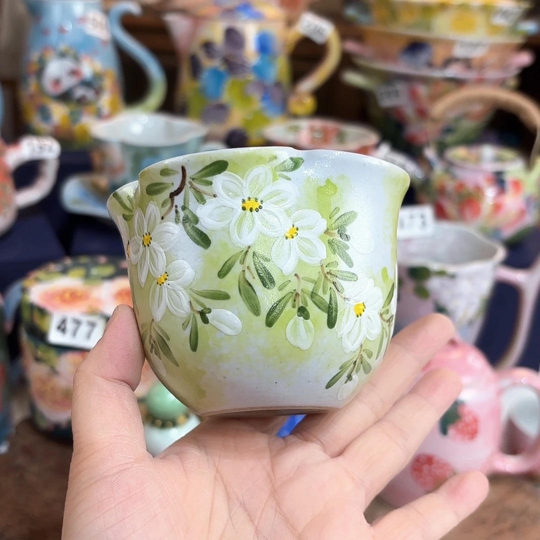 景德镇手绘高温釉下彩陶瓷茶具