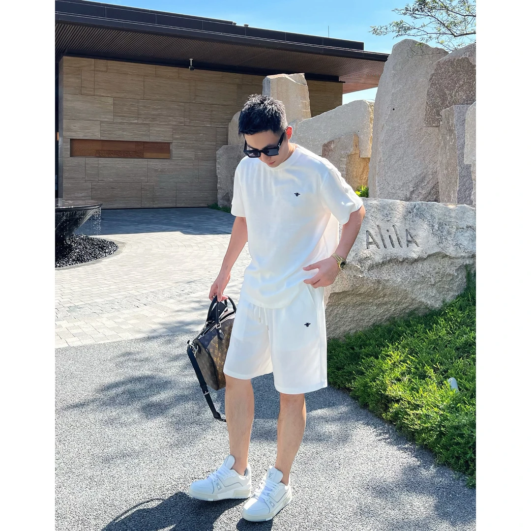 【蜜蜂刺绣】法国雨露亚麻天丝男士男士夏季套装WYG9932/WYG6750