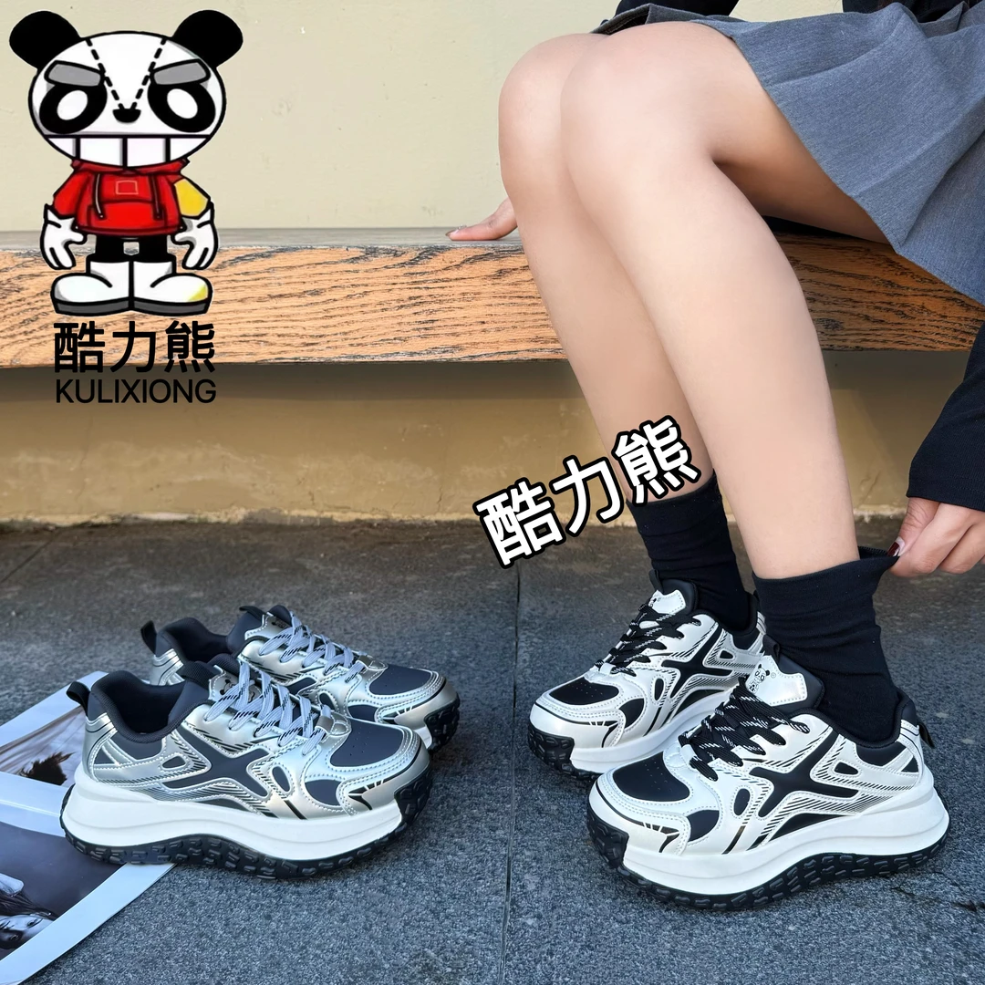 酷力熊秋季新款欧若风鞋子女2025秋冬皮面透气百搭假日休闲风9888