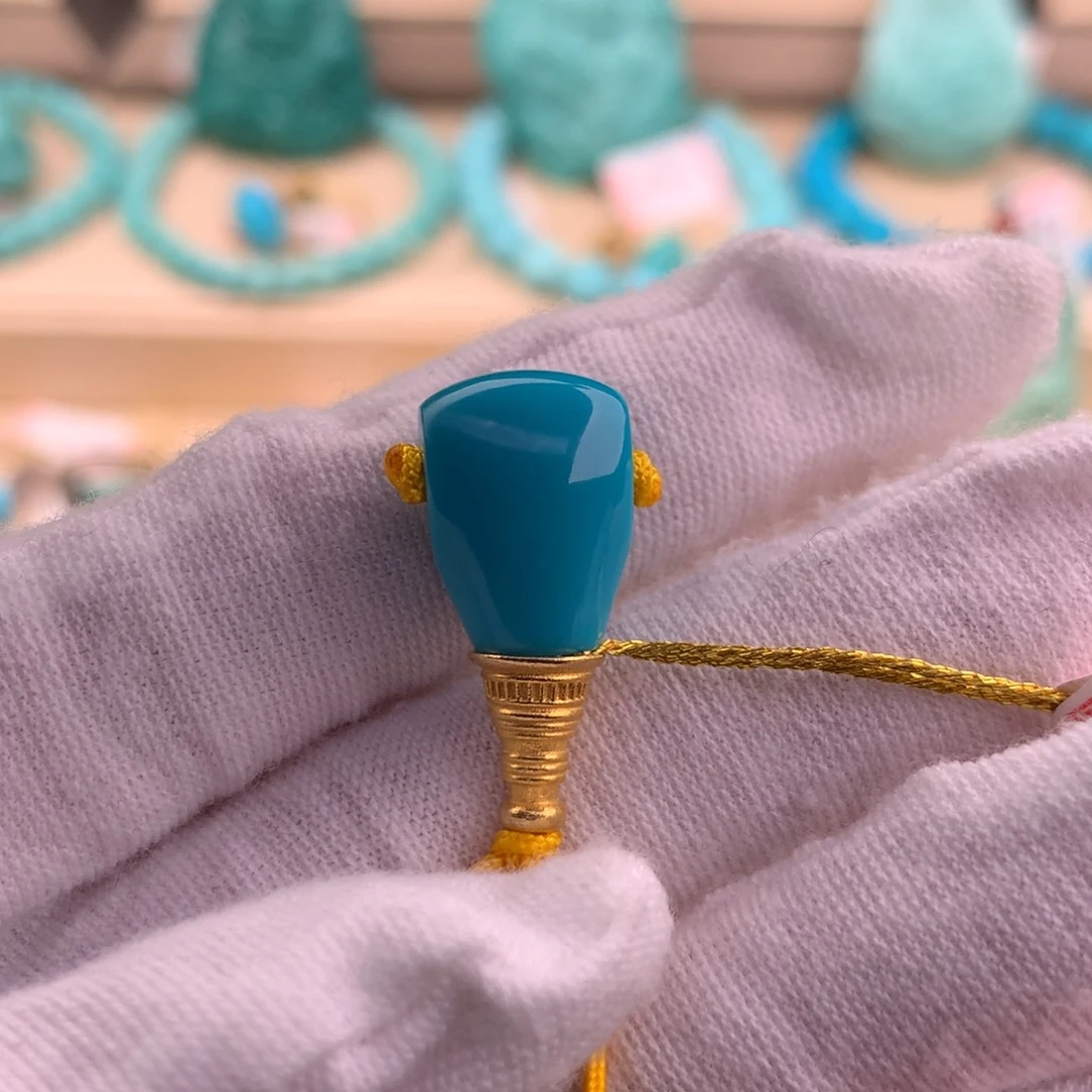 绿松石珠宝奇石18K金镶嵌