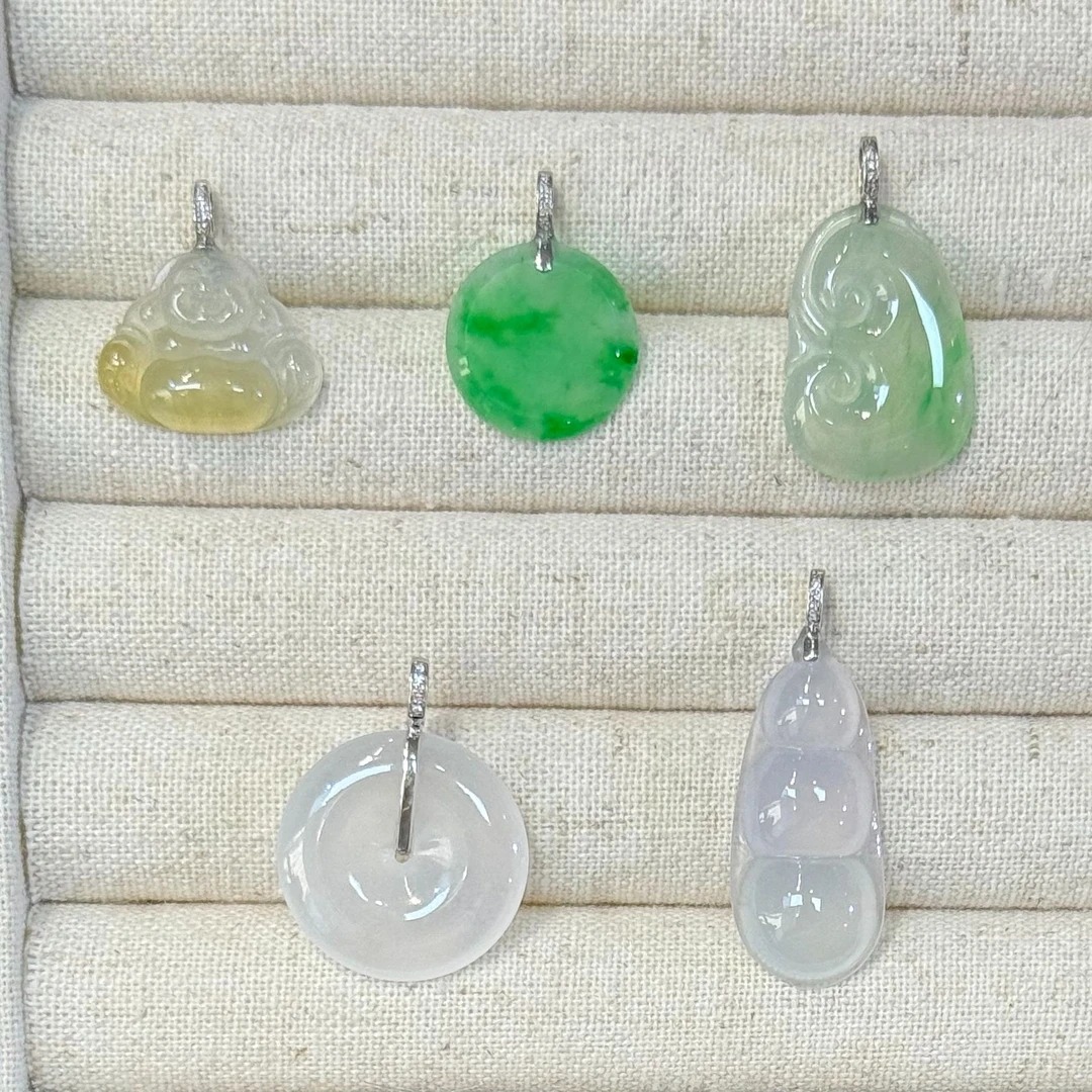 翡翠吊坠1件-18K金-多样性发货只发一件-ZA17-XR|CXQ21