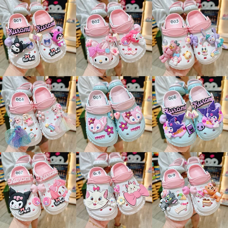 儿童拖鞋女童夏季2025新款女孩洋气库洛米美乐蒂洞洞鞋沙滩鞋网红