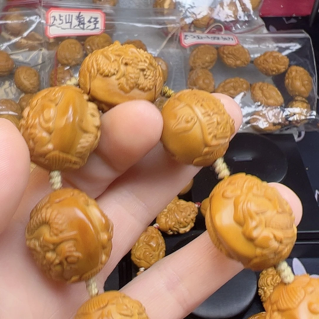 路***的手串/手链橄榄核龙财