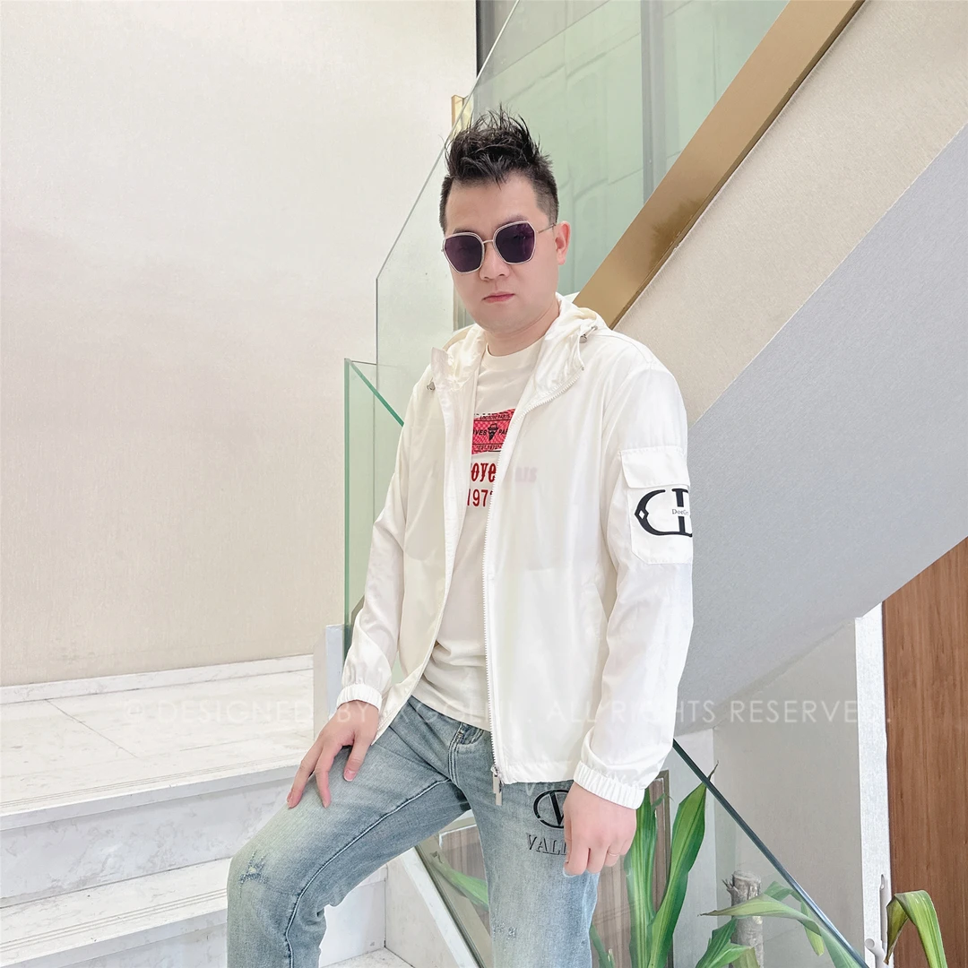 春夏款DOE左臂口袋上字母轻奢高端男士时尚休闲外套男装夹克外衣
