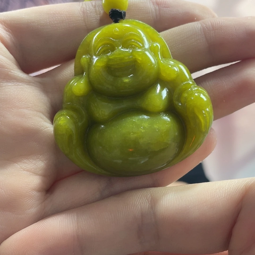 蛇纹石玉未镶嵌吊坠(赠链)