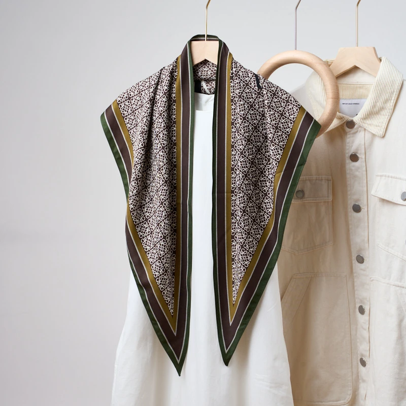 韩版复古腰部三角巾穿搭腰封出游披肩百搭洋气丝巾高档气质围巾