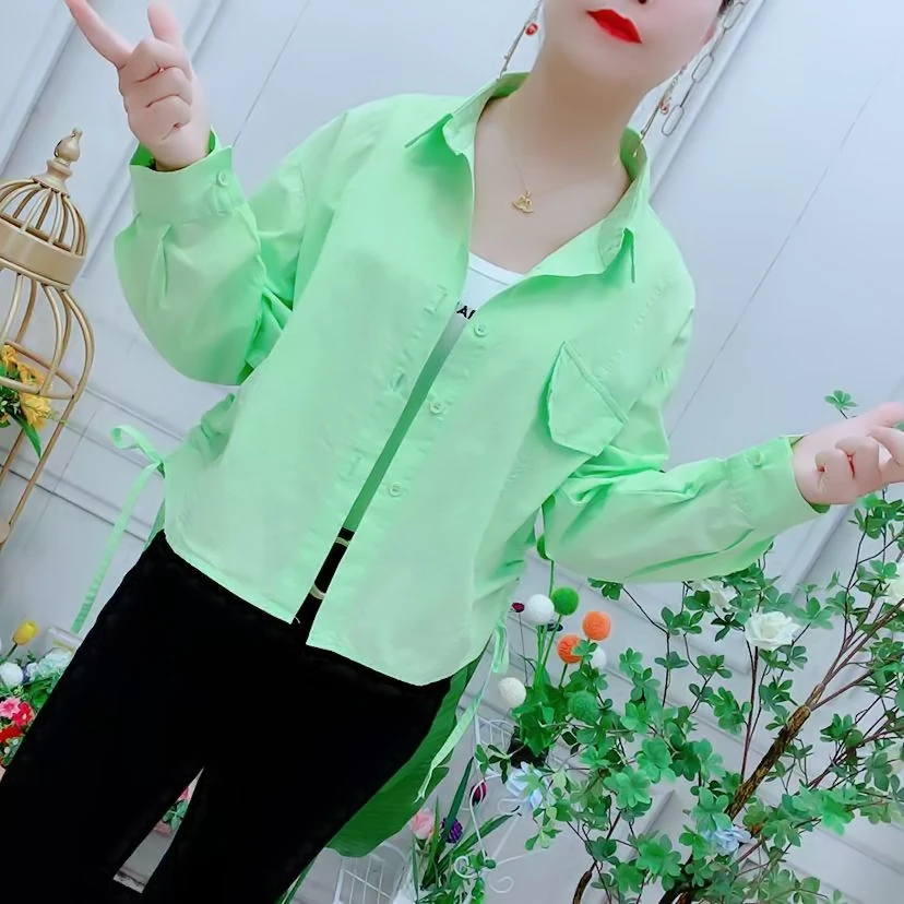 韩系时尚衬衫女设计感小众短外套2025夏季新款韩版宽松休闲衬衣女