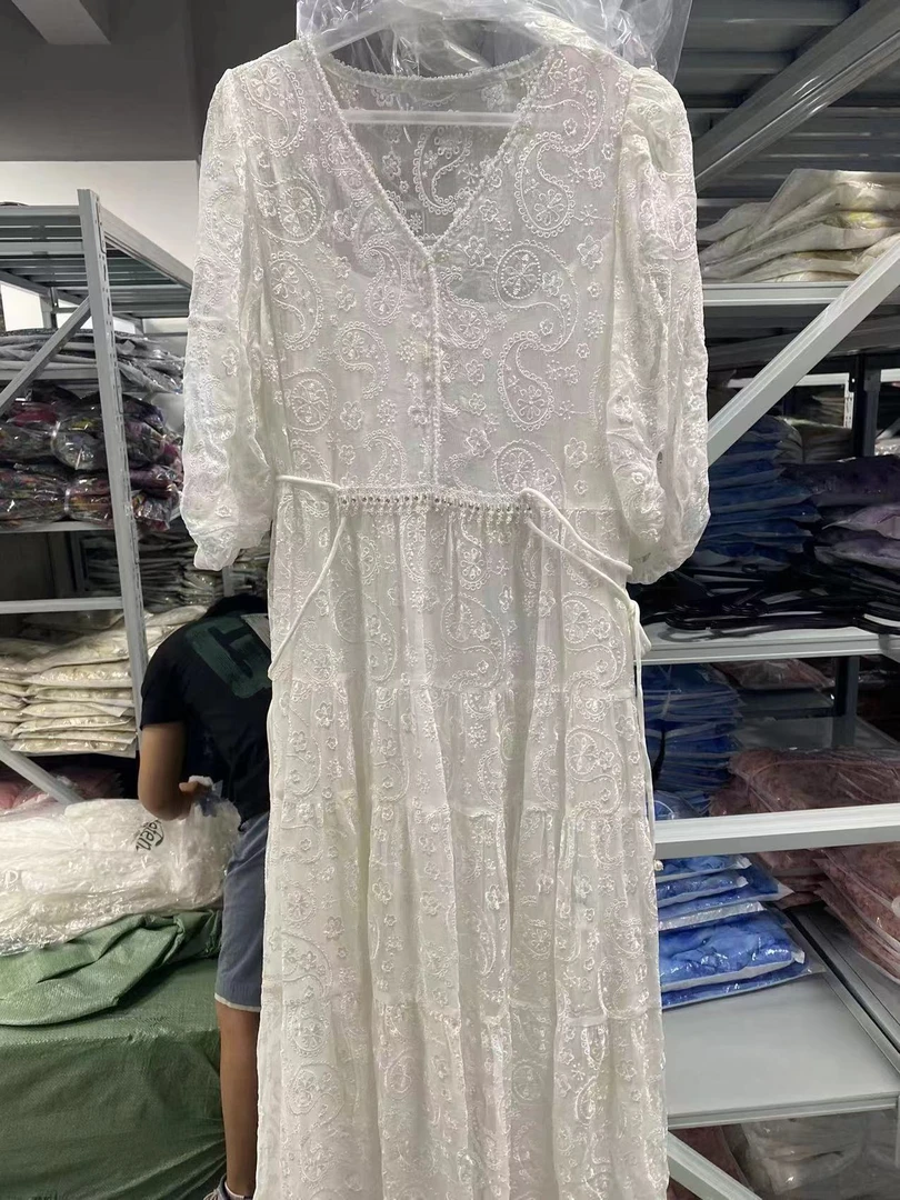 【2024-文文】重磅100桑蚕丝连衣裙524-86001-2