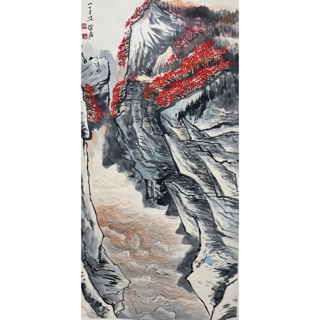Lot 2209 何海霞《百舸争流图》135cm*67cm