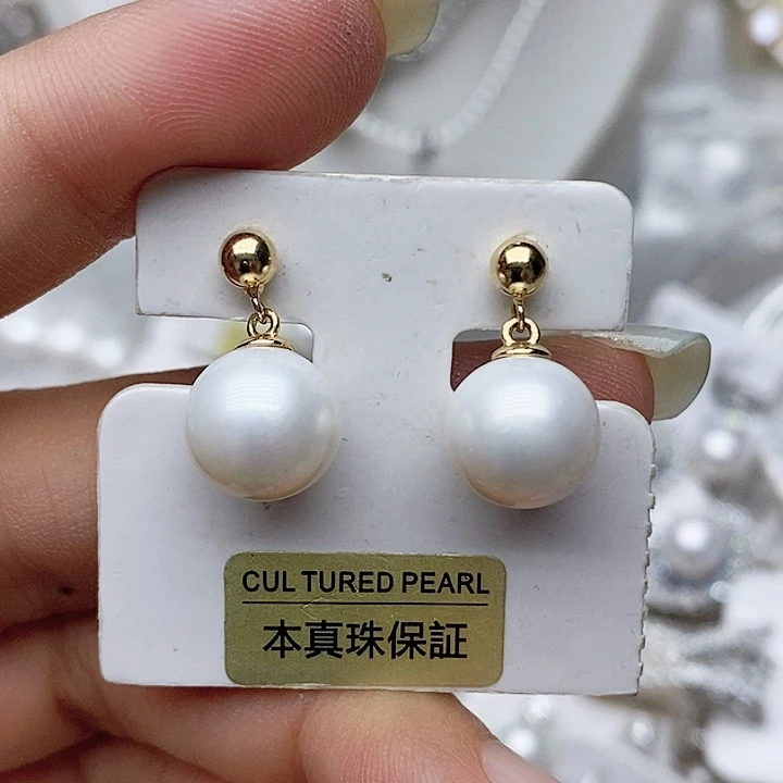 未镶嵌耳钉淡水珍珠