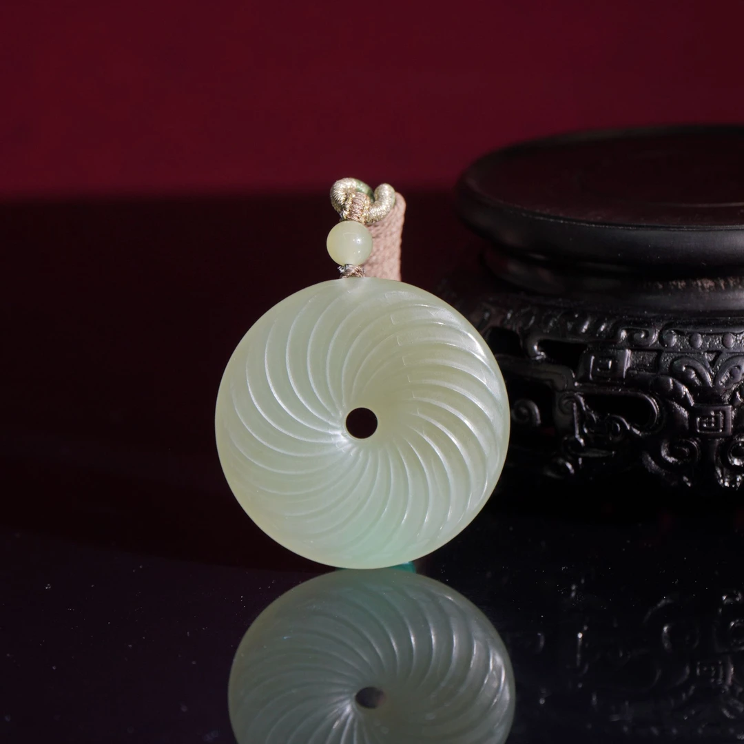 C6-AAA级【天然和田玉时来运转平安扣】44.58g-YD11160004001081