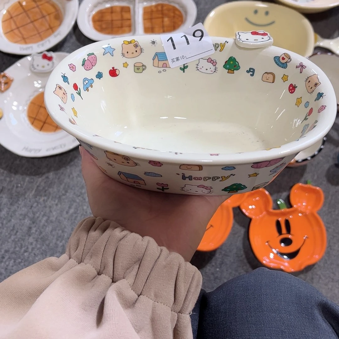 凯蒂猫浴缸碗陶瓷餐具系列
