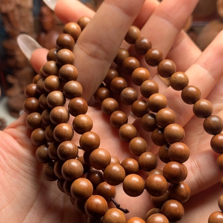 檀香木手串/手链老山檀木0.8顺纹