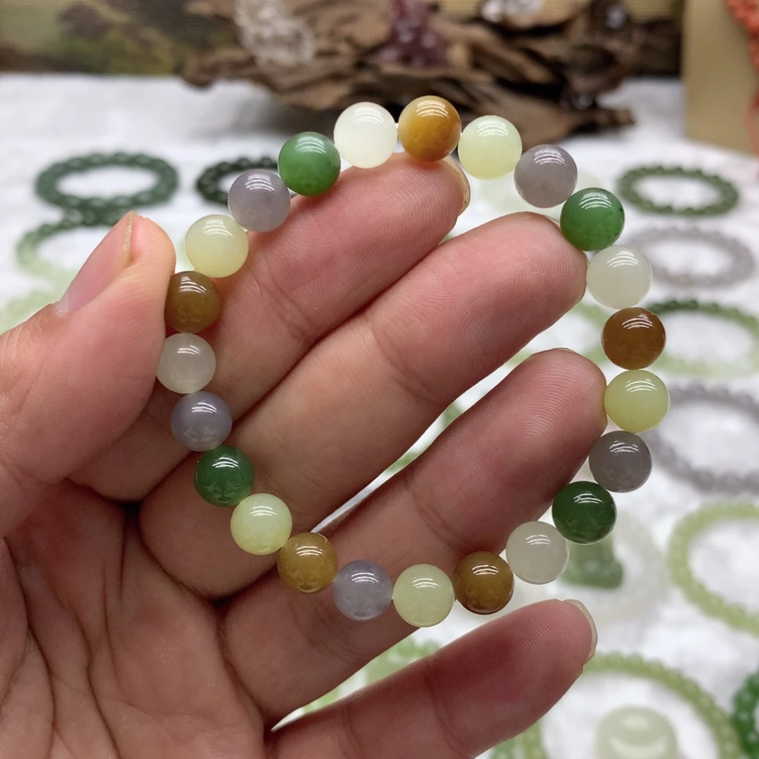 和田玉未镶嵌手串（多宝8）