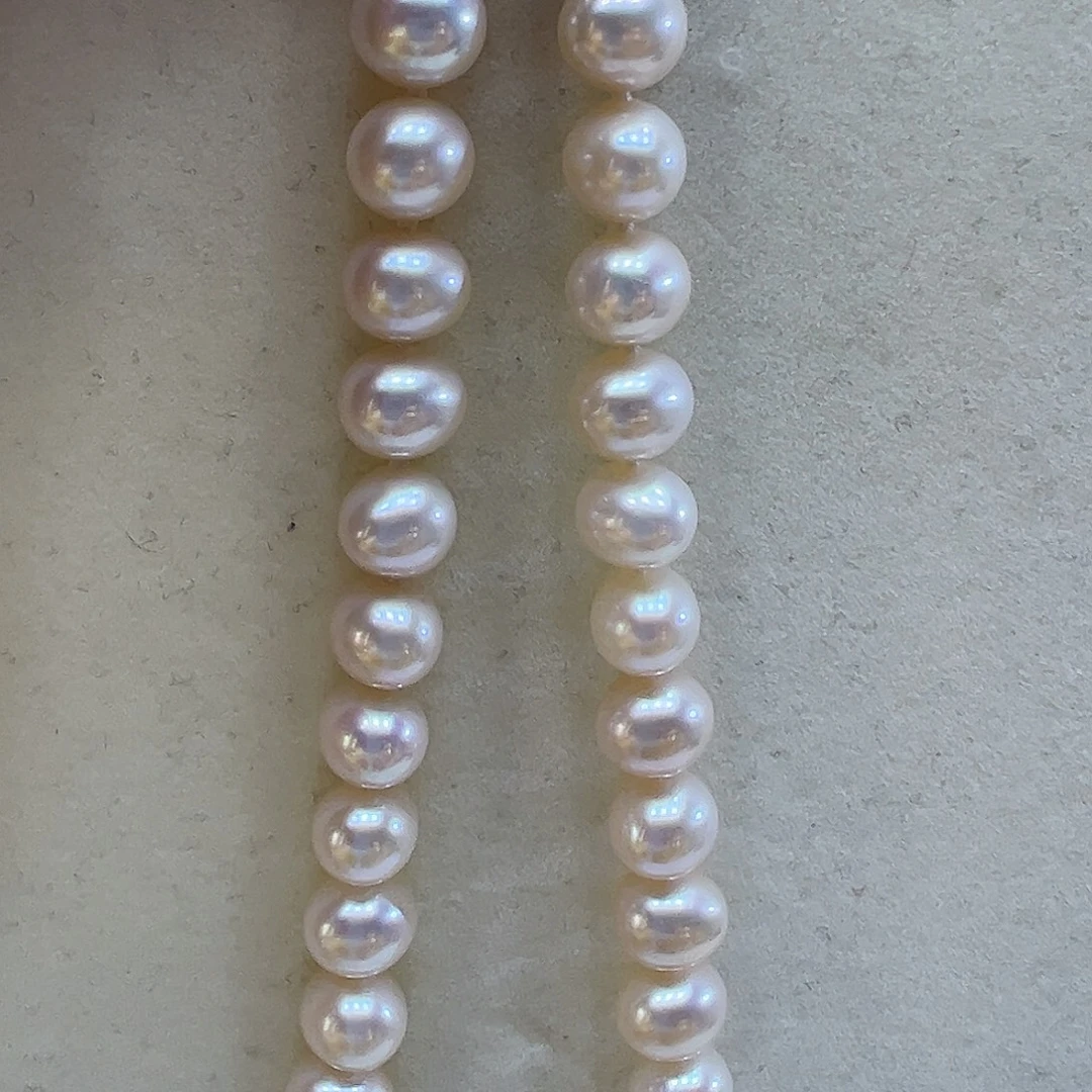 颈饰银S925镶嵌淡水珍珠➕9-10高品极光炫彩