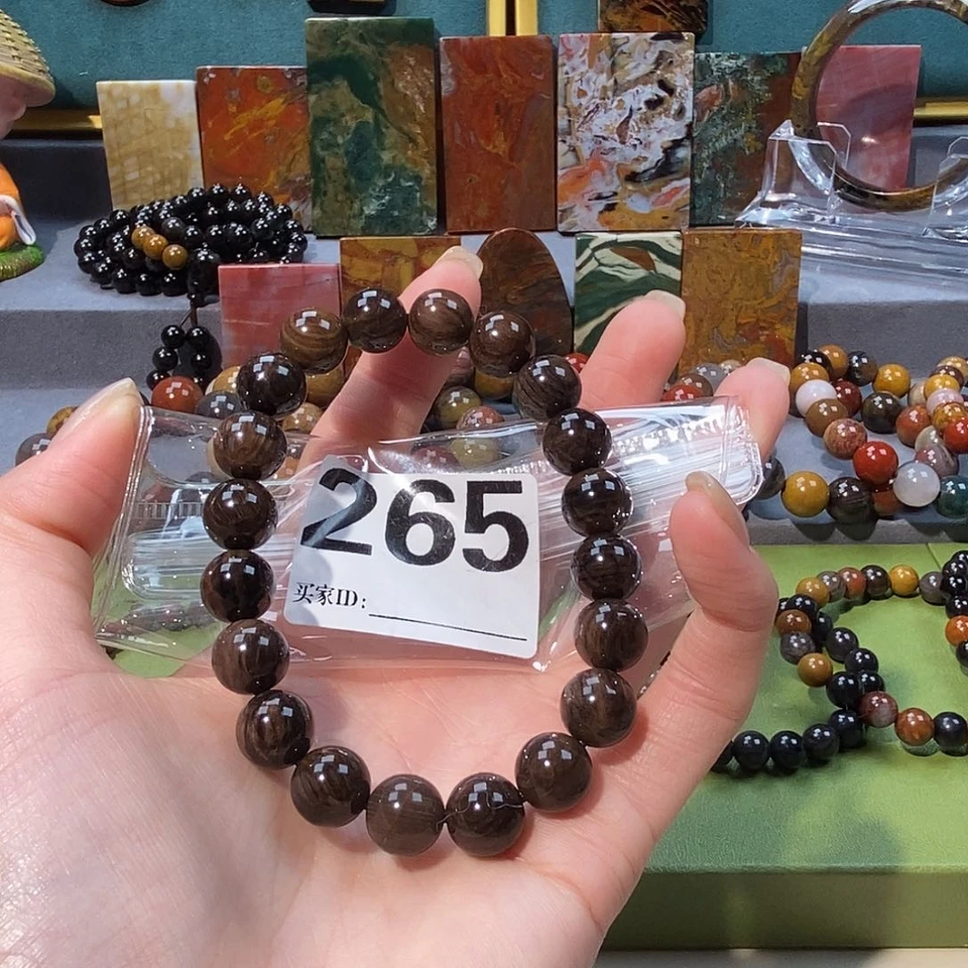 未镶嵌天然北票硅化玉手串硅化玉