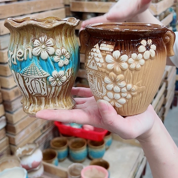 有孔，凑单福利满10元发货陶瓷多肉花盆！