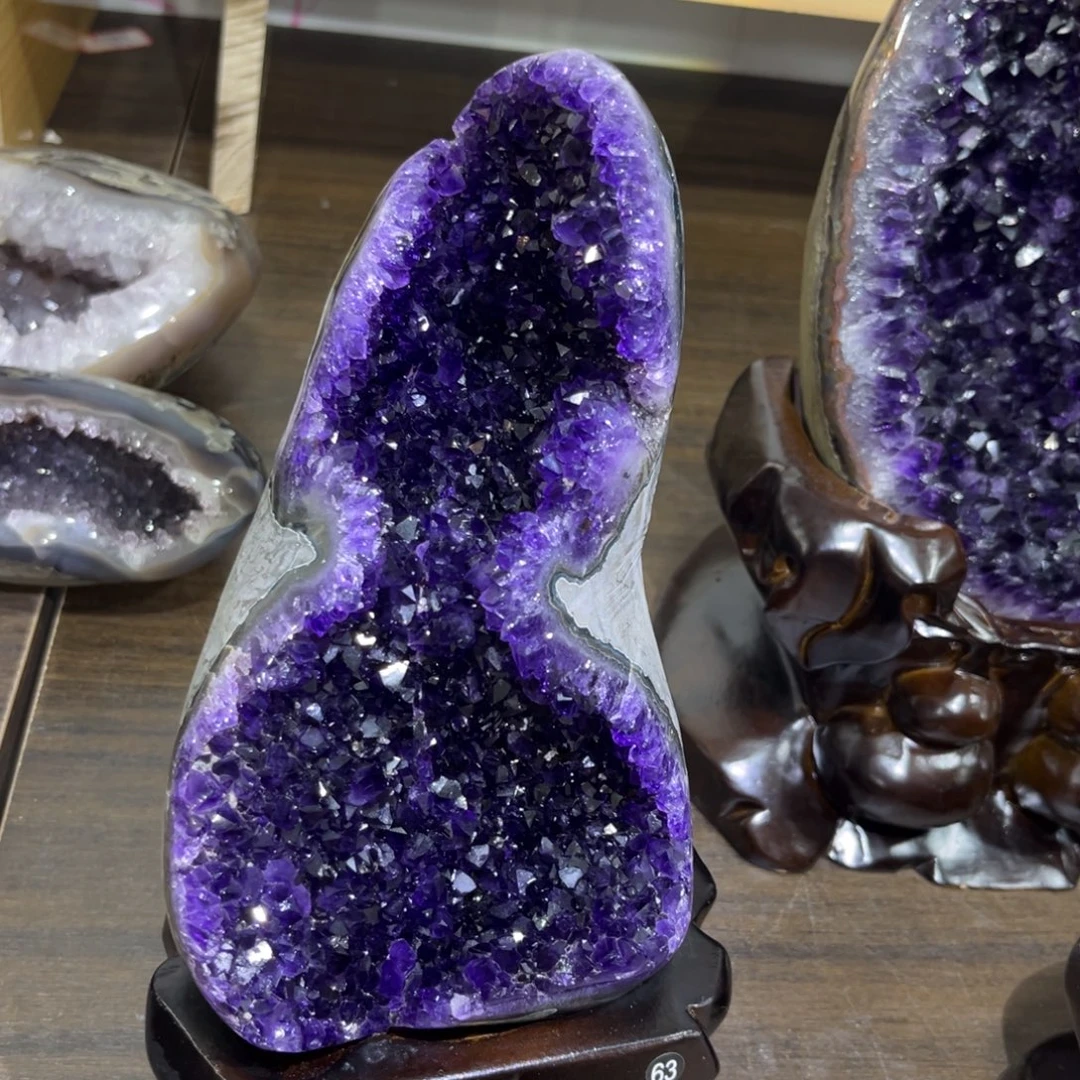 摆件紫晶未镶嵌水晶