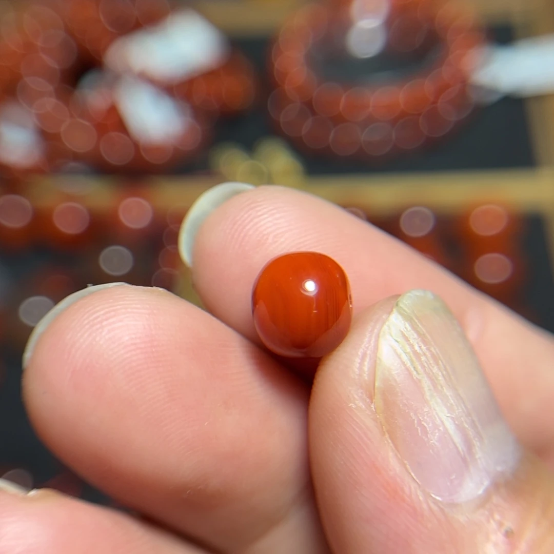 南红玛瑙未镶嵌珠宝奇石天然原矿瓦西南红老型9*8mm