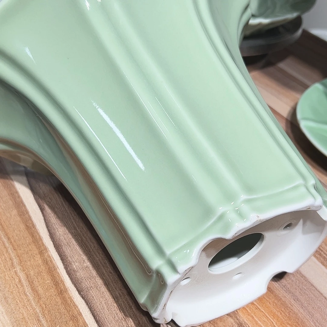 ᥫ***࿐花器色釉刮凌陶瓷花器