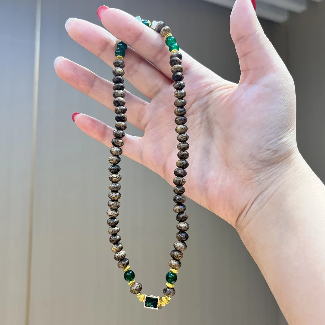 增香沉香木七贤斋文玩手串双圈1【安全包装】@@YS2319