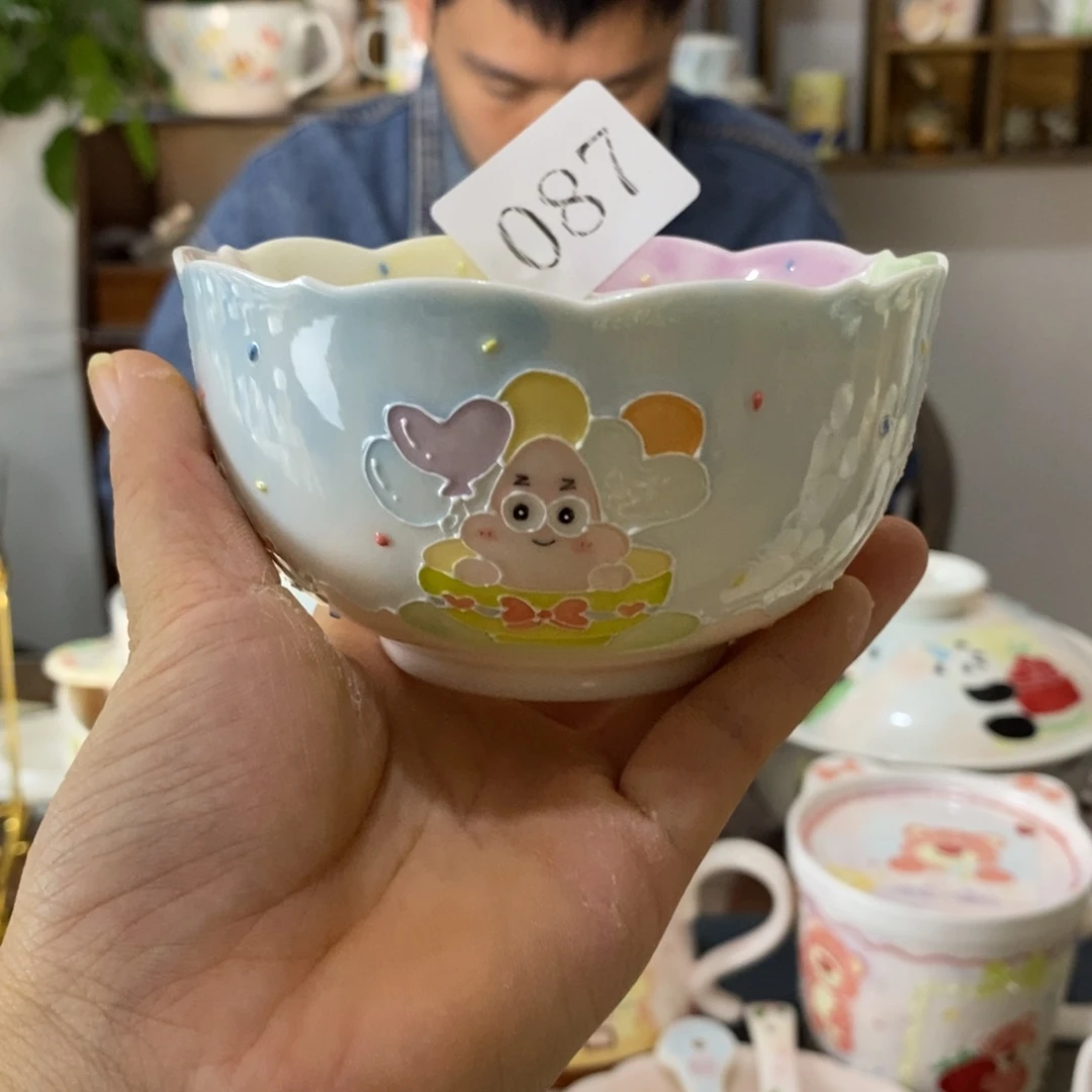 瓷片景德镇釉下彩手绘