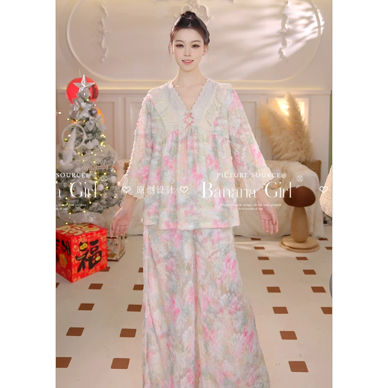 Bananagirl【彩虹之夏】春夏新款宽松舒适可外穿家居服睡衣女套装