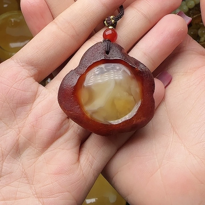 琥珀未镶嵌手链吊坠