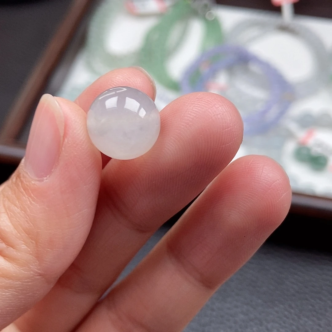 翡翠未镶嵌手串卡12白月光