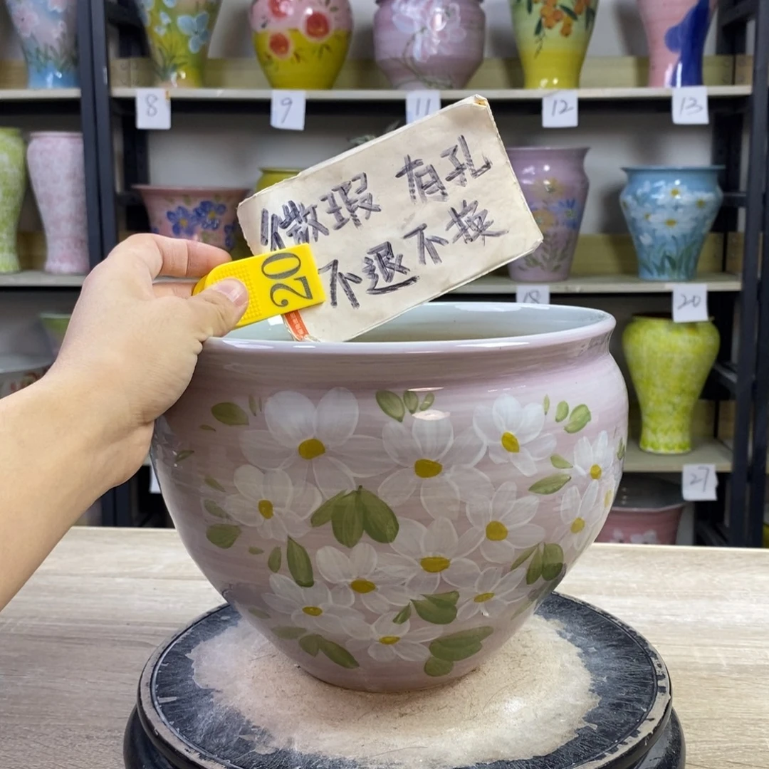 景德镇手工手绘花盆