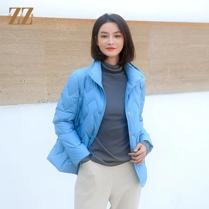 佐尔美冬季新款短款90绒保暖减龄羽绒服女款轻薄外套女E34YY05