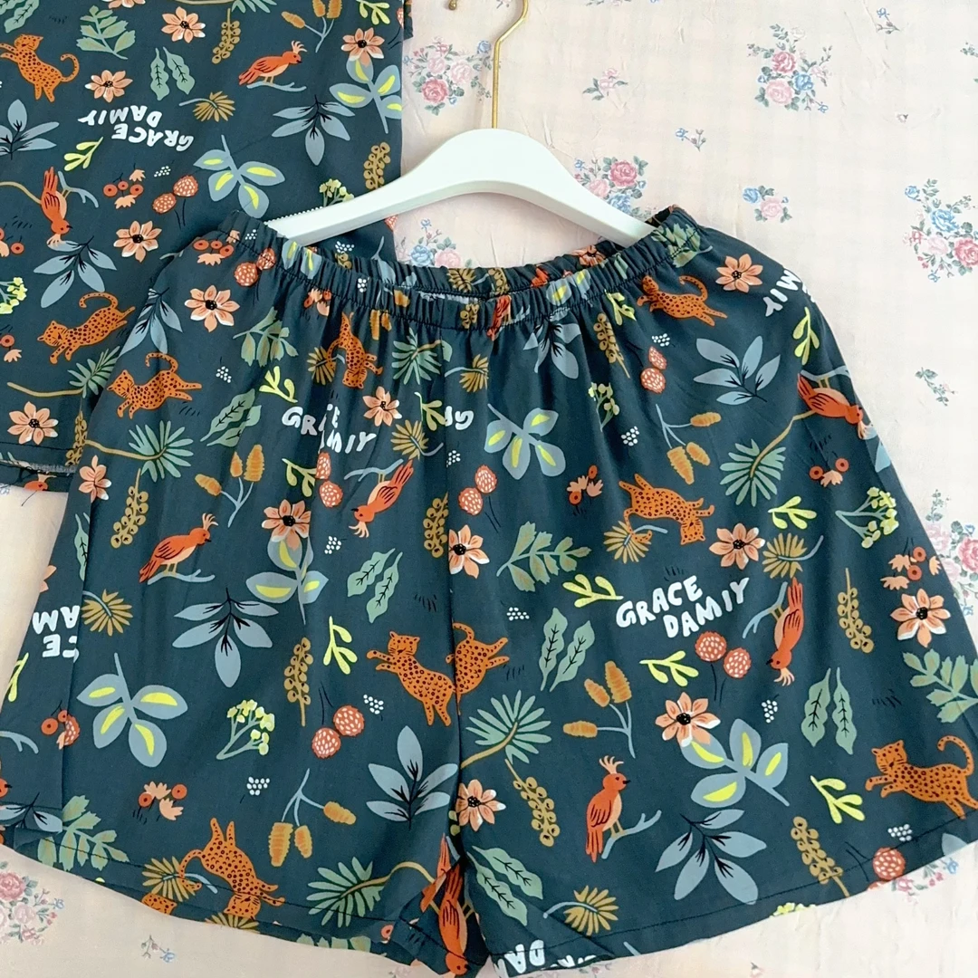 短裤夏季舒适女士碎花大码