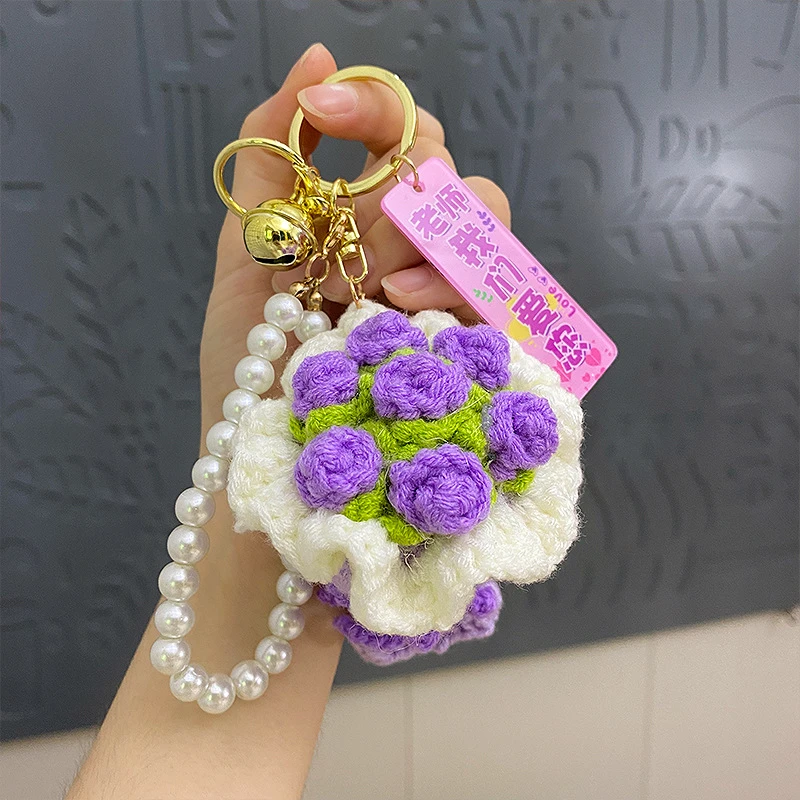 教师节礼物2025新款送女老师高档实用玫瑰花花束向日葵钥匙扣挂件