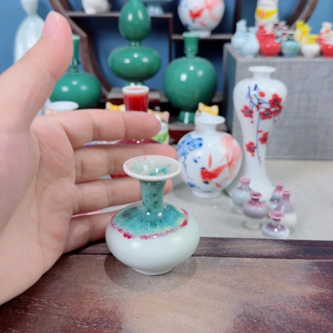 陶瓷手工小花器摆件