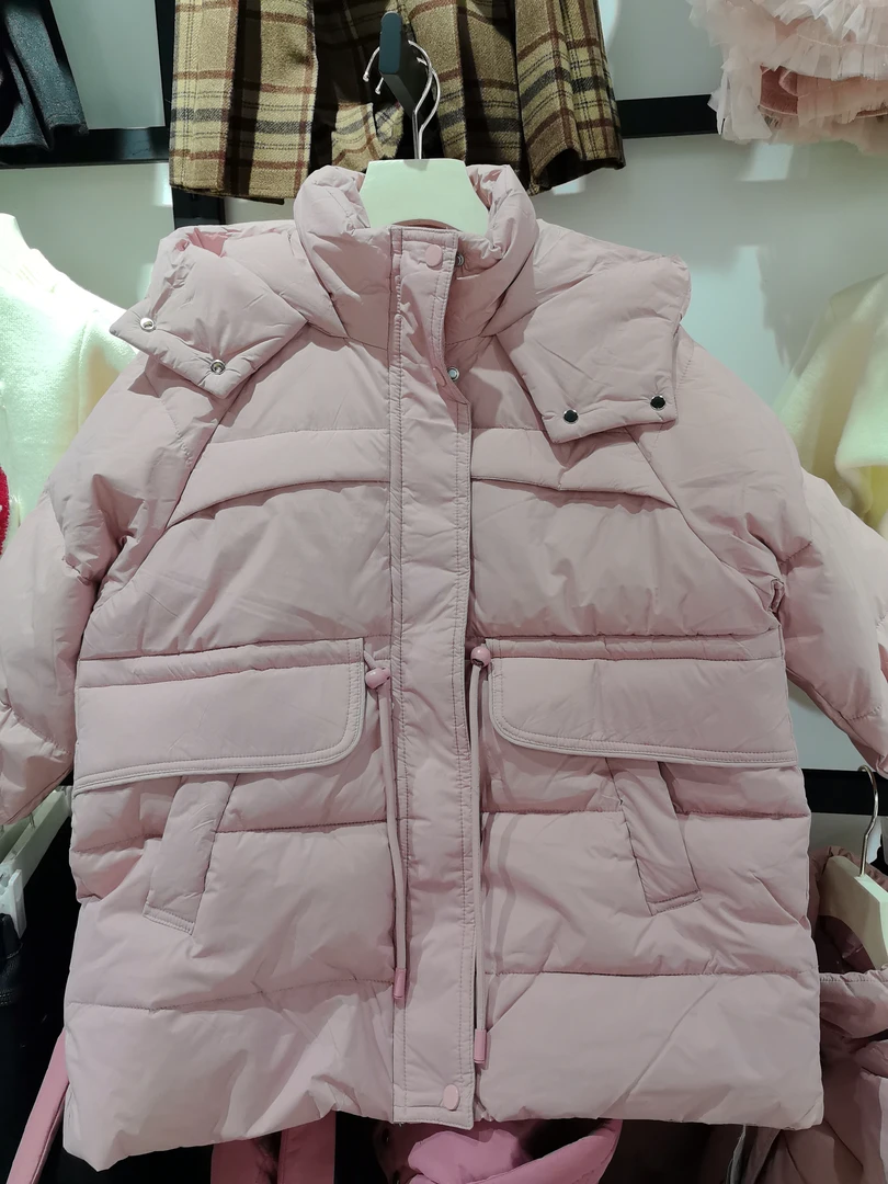 时尚粉色女童棉服儿童