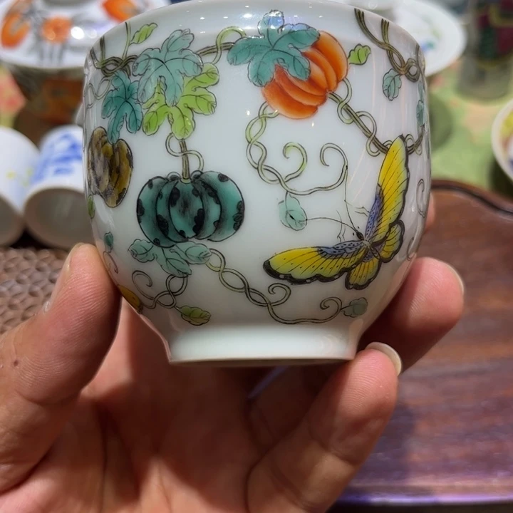 纯手绘精品盖碗杯