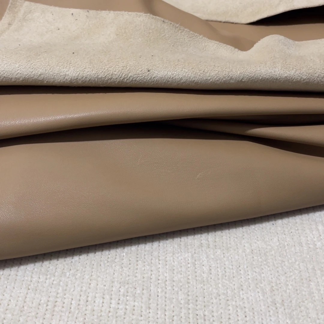 无纺布深卡其高货麂皮底1米