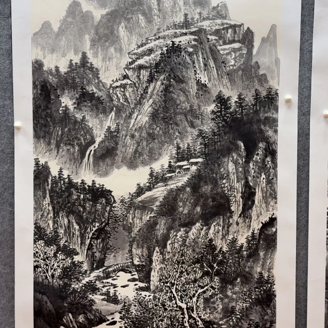 国画四尺作品山水哈哈