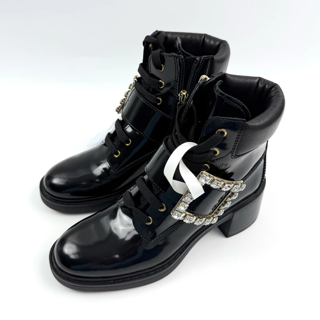 99新 LouisVuitton/路易威登 40码 RogerViver钻扣高帮靴 xz0377