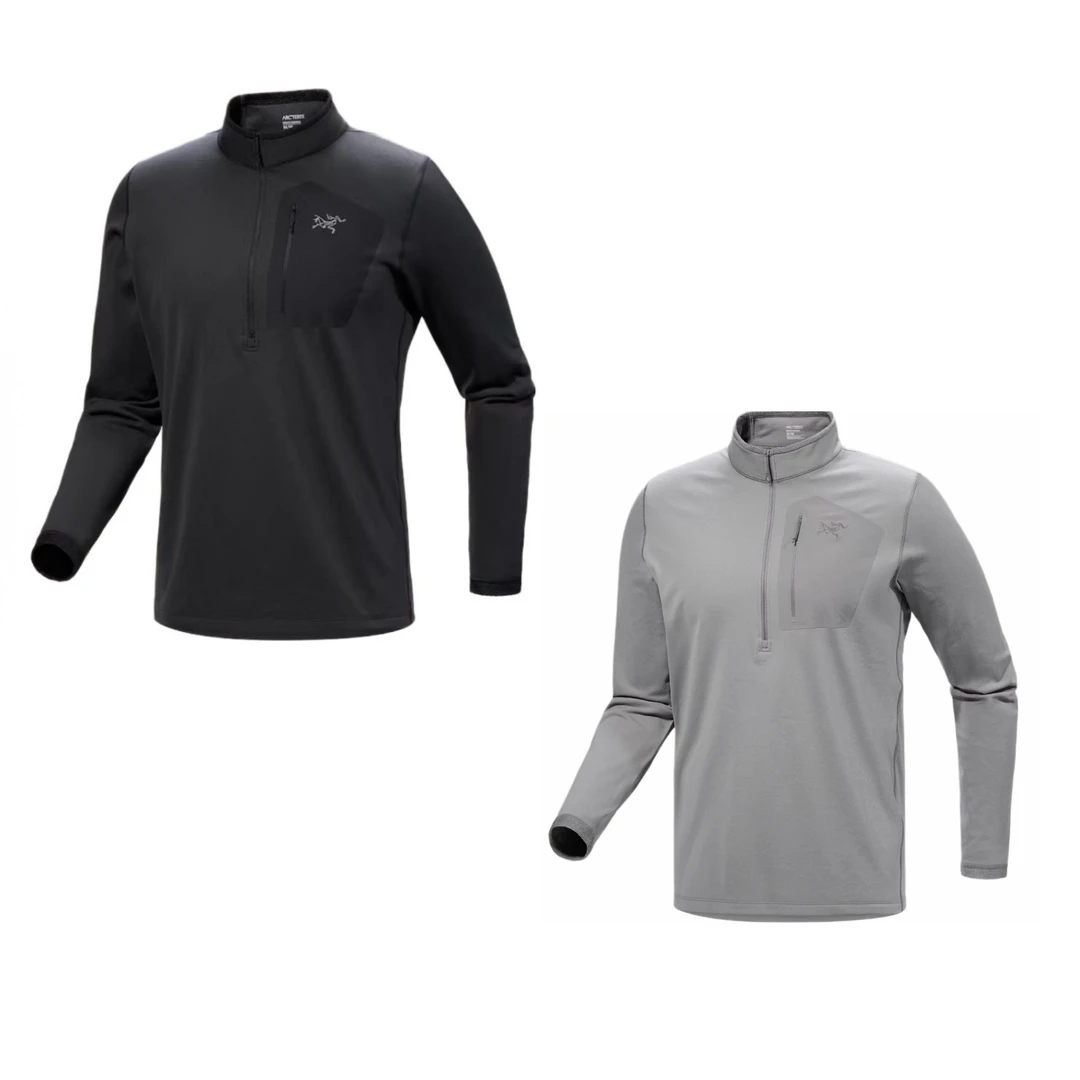 加厚Arcteryx始祖鸟 RHO SV 刺绣标立领半拉链抓绒透气保暖卫衣