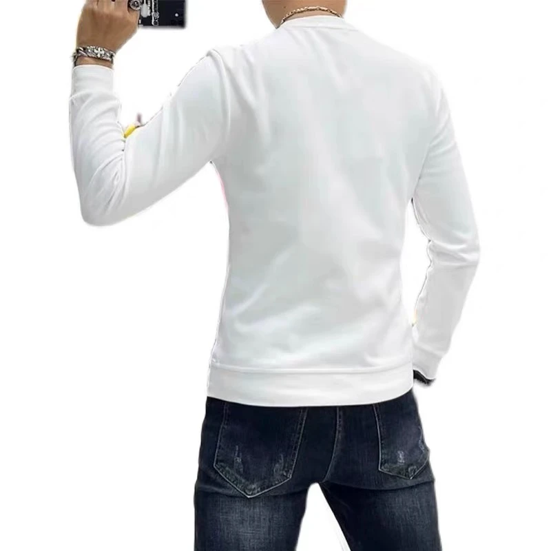 秋冬季新款男士长袖圆领休闲套头卫衣修身时尚百搭