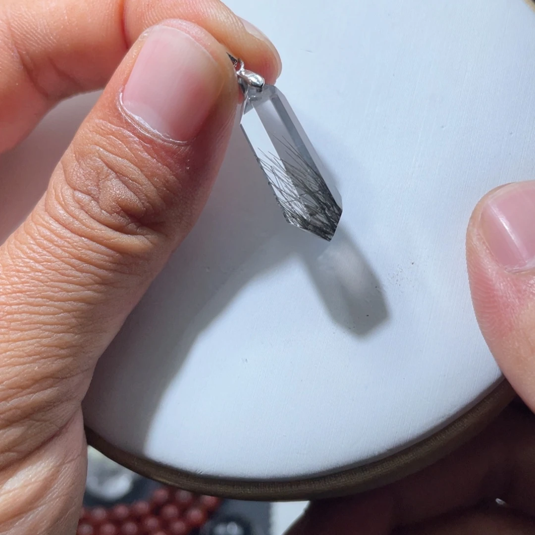 银S925镶嵌水晶吊坠(不含链)