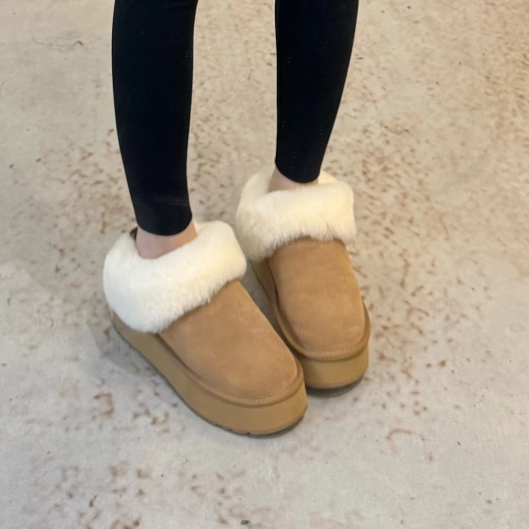 宿慕SUMU 经典时尚百搭毛毛雪地靴 11-1冬季新款保暖雪地靴1393