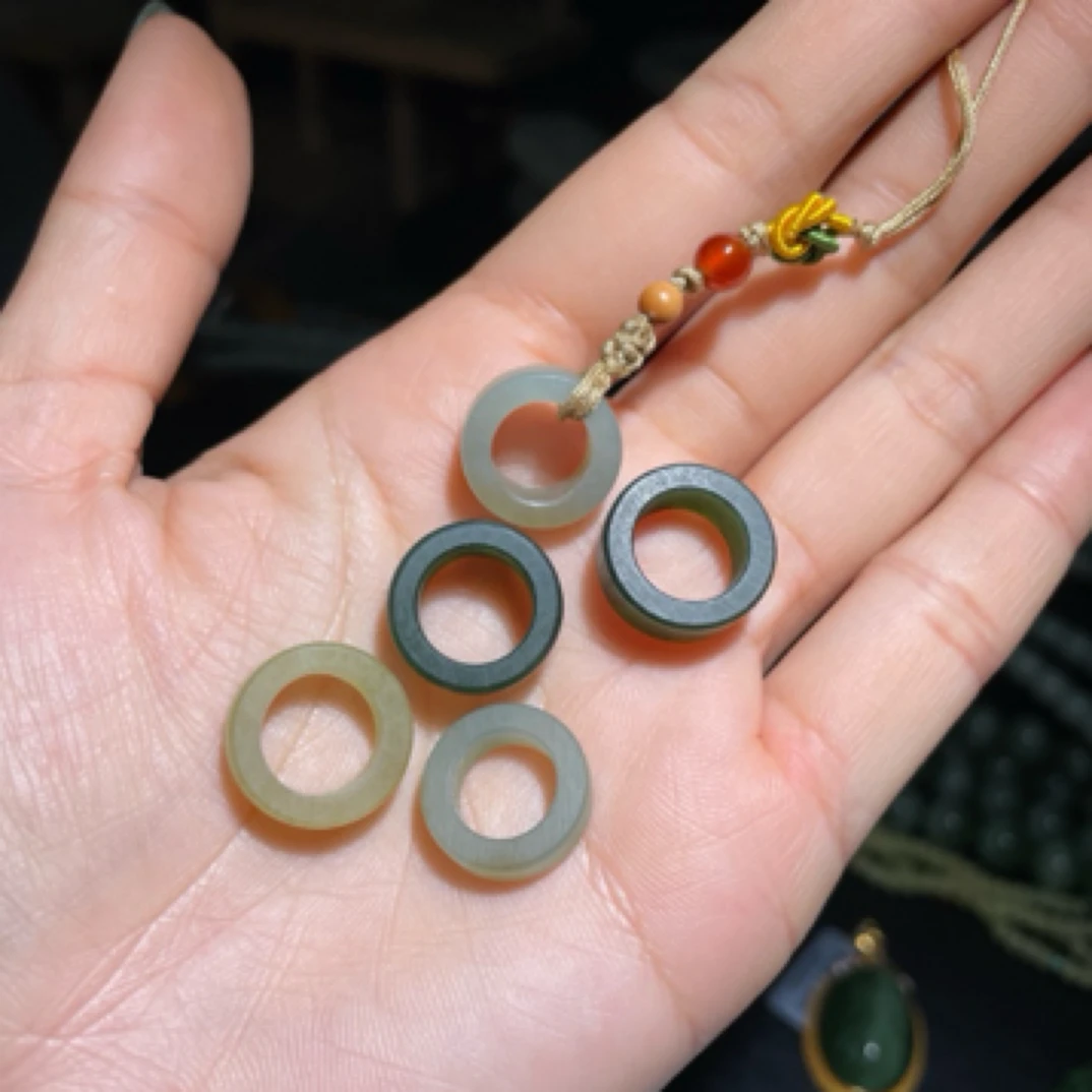 和田玉手机挂平安环多样性发一手机挂手工