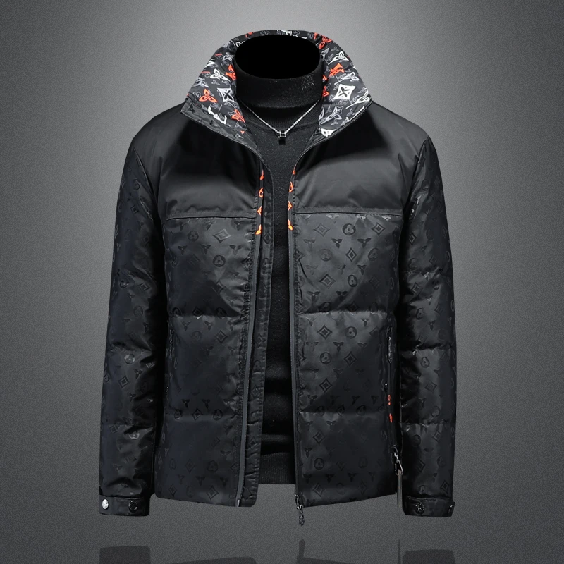 Mandsibil曼德西比利羽绒服男装短款冬季新款时尚保暖白鸭绒外套