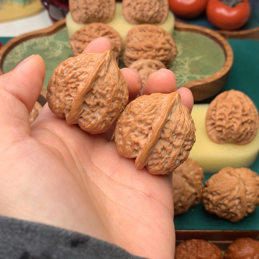 把件文玩核桃金钱豹34放漏不退换