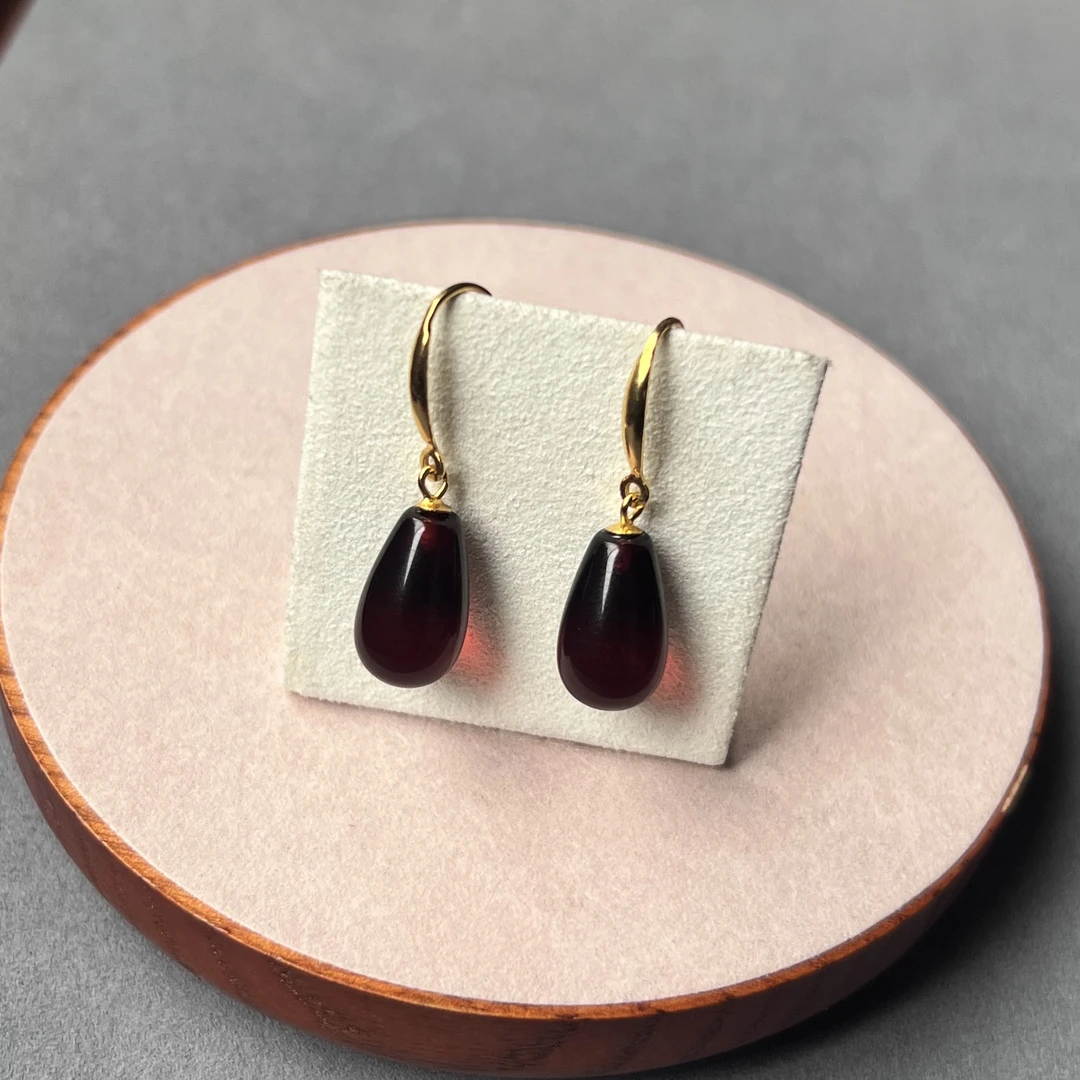 天然琥珀蜜蜡血珀耳饰XQ007