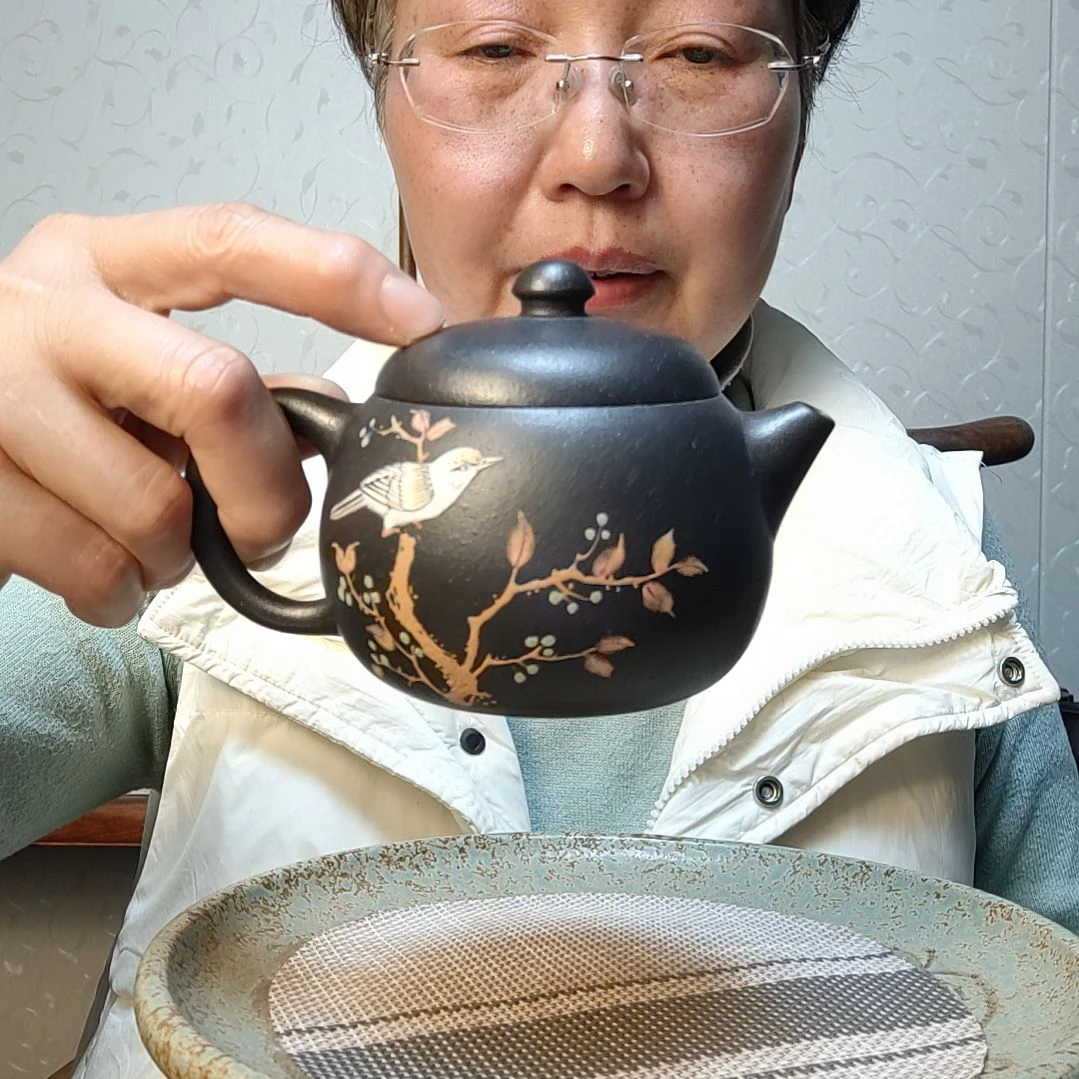 紫砂茶壶天*石黄文旦220